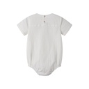 LINEN ROMPER WITH SMOCKING