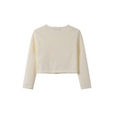 CARDIGAN WITH SCALLOPED EDGING